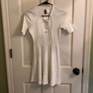 Off White Ribbed Cotton H&M Dress Size 4